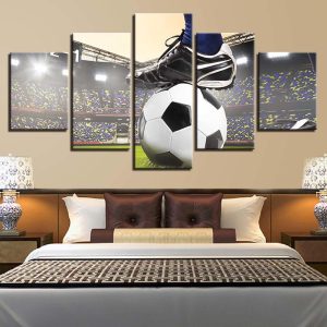 Football 5 - Sport 5 Panel Canvas Art Wall Decor