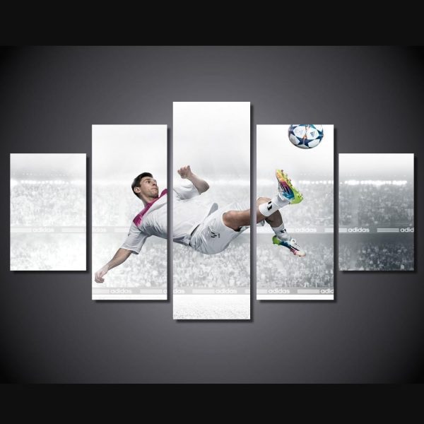 Football: Lionel Messi Sport - 5 Panel Canvas Art Wall Decor