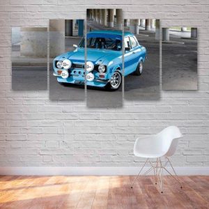 Ford Escort Cosworth - Automative 5 Panel Canvas Art Wall Decor