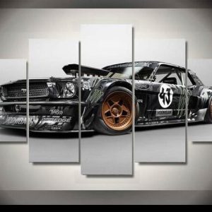 Ford Mustang GT-R Car & Motor - 5 Panel Canvas Art Wall Decor