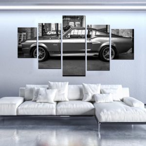 Ford Mustang Gt500 Eleanor - Automative 5 Panel Canvas Art Wall Decor