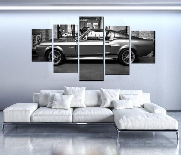 Ford Mustang Gt500 Eleanor - Automative 5 Panel Canvas Art Wall Decor