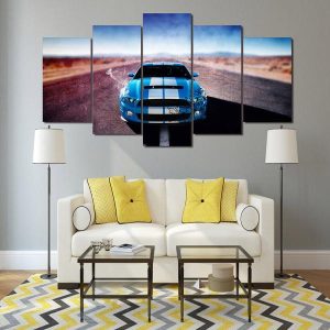 Ford Mustang Shelby Cobra Road 01 - Automative 5 Panel Canvas Art Wall Decor