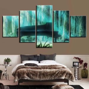 Forest 6 - Nature 5 Panel Canvas Art Wall Decor