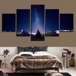 Forest 7 - Nature 5 Panel Canvas Art Wall Decor