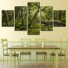 Forest 9 - Nature 5 Panel Canvas Art Wall Decor