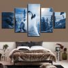 Forest Animal Snow Wolf - Animal 5 Panel Canvas Art Wall Decor