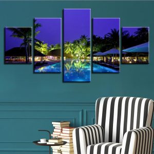 Forest Tree Beautiful 1 - Nature 5 Panel Canvas Art Wall Decor