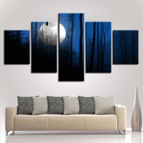 Forest Tree Beautiful 2 - Nature 5 Panel Canvas Art Wall Decor