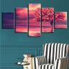 Forest Tree Beautiful - Nature 5 Panel Canvas Art Wall Decor