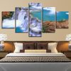 Forest Waterfall 12 - Nature 5 Panel Canvas Art Wall Decor