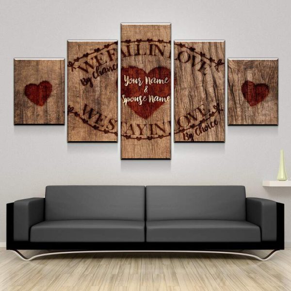 Forever Love - Abstract 5 Panel Canvas Art Wall Decor