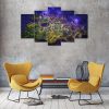 Fortnite Battle Royale Map Gaming - 5 Panel Canvas Art Wall Decor