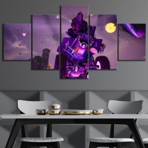 Fortnite Black Knight Poster Gaming - 5 Panel Canvas Art Wall Decor