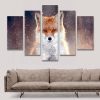 Fox - Animal 5 Panel Canvas Art Wall Decor