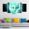 Foxes - Abstract Animal 5 Panel Canvas Art Wall Decor