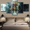 Framed Dragon Ball Z - Cartoon 5 Panel Canvas Art Wall Decor