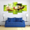 Free Range Chicken - Animal 5 Panel Canvas Art Wall Decor