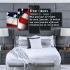 Freedom Flag - Abstract 5 Panel Canvas Art Wall Decor