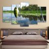 Freshwater Fishing - Fishing 5 Panel Canvas Art Wall Decor