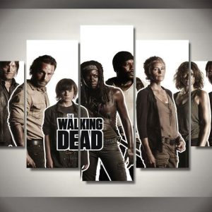 From The Walking Dead- Movie 5 Panel Canvas Art Wall Decor