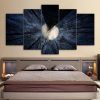 Full Moon Tree - Nature 5 Panel Canvas Art Wall Decor