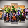 Full Team Of Dragon Ball - Cartoon 5 Panel Canvas Art Wall Decor