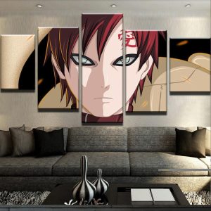 Gaara - Anime 5 Panel Canvas Art Wall Decor