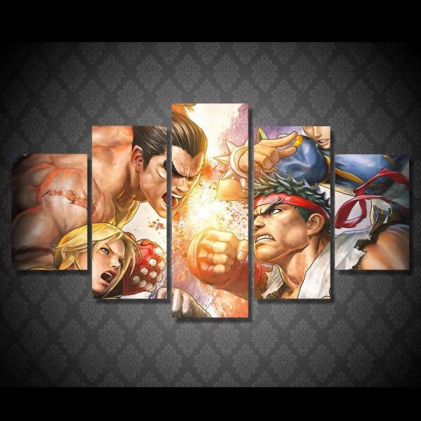 Game Characters - Gaming 5 Panel Canvas Art Wall Decor