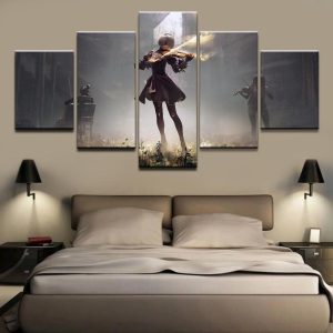 Game NieR Automata YoRHa Music - 5 Panel Canvas Art Wall Decor