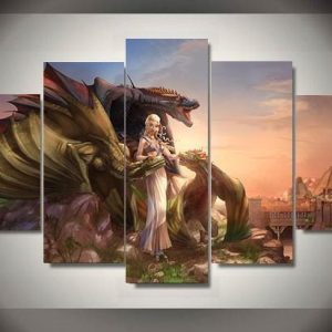 Game Of Thrones 15 - Movie 5 Panel Canvas Art Wall Decor