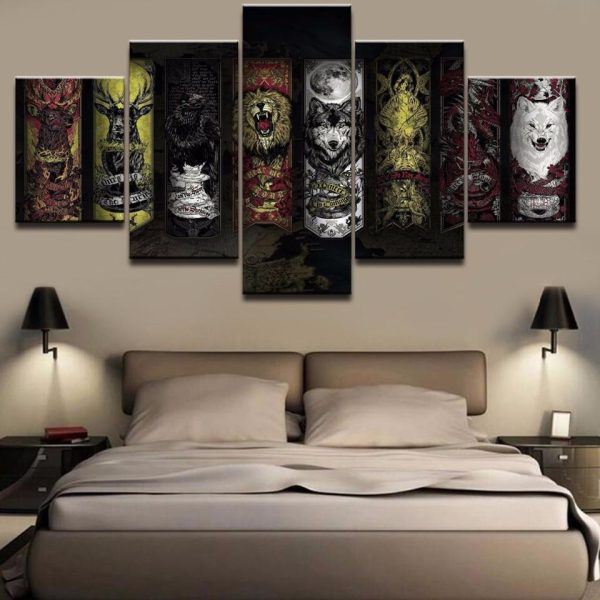 Game Of Thrones 41 - Movie 5 Panel Canvas Art Wall Decor