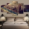 Game Of Thrones Westeros Map Kings Landing Movie - 5 Panel Canvas Art Wall Decor