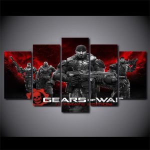 Gears Of War Ultimate Edition - Gaming 5 Panel Canvas Art Wall Decor