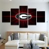 Georgia Bulldogs Logo Sport - 5 Panel Canvas Art Wall Decor