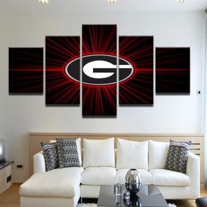 Georgia Bulldogs Logo Sport - 5 Panel Canvas Art Wall Decor