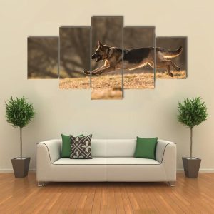 German Shepherd Dog Animal - 5 Panel Canvas Art Wall Decor