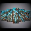 Giant Trees Forest 01 - Nature 5 Panel Canvas Art Wall Decor