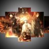 Gintama #1 - Anime 5 Panel Canvas Art Wall Decor