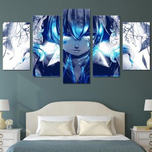 Girl Hatsune Miku Vocaloid - Music 5 Panel Canvas Art Wall Decor