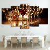 Glasses Of Wine - Wine 5 Panel Canvas Art Wall Decor