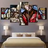 God Jesus 2 - Religion 5 Panel Canvas Art Wall Decor