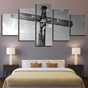 God Jesus 3 - Religion 5 Panel Canvas Art Wall Decor