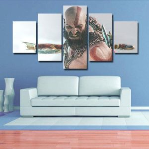 God Of War 05 - Gaming 5 Panel Canvas Art Wall Decor