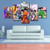 Goku 10 - Anime 5 Panel Canvas Art Wall Decor