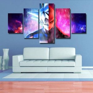 Goku Vs Jiren - Anime 5 Panel Canvas Art Wall Decor