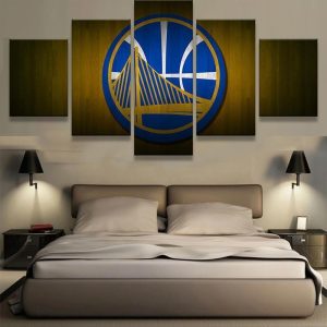 Golden State Warriors NBA Basketball - 5 Panel Canvas Art Wall Decor