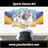 Golden State Warriors Nba Champions - Sport 5 Panel Canvas Art Wall Decor