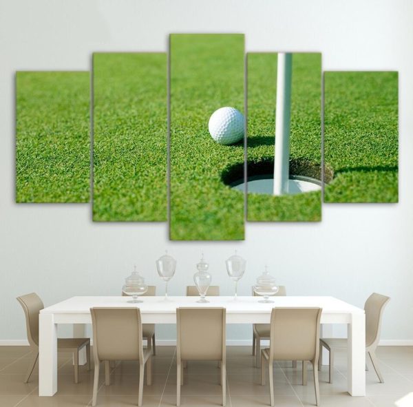 Golf Course 10 - Sport 5 Panel Canvas Art Wall Decor