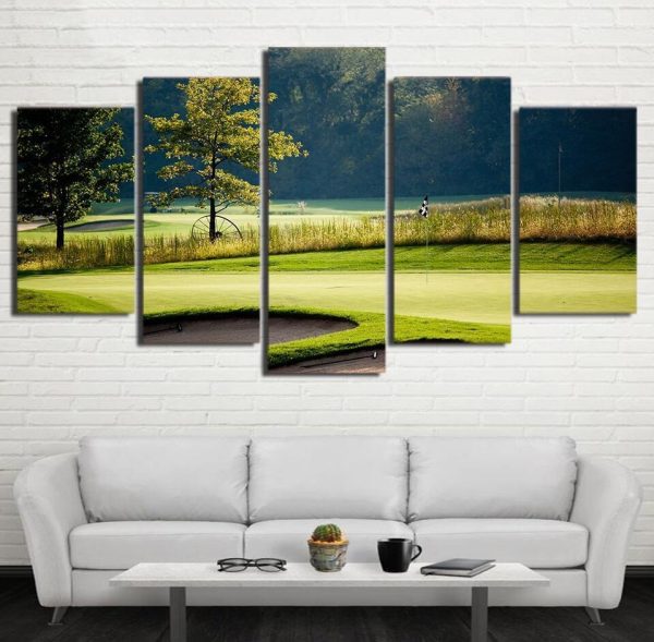 Golf Course 12 - Sport 5 Panel Canvas Art Wall Decor